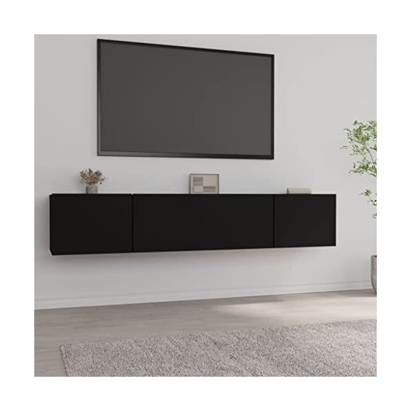 VEEKI Meuble TV, Meuble TV Suspendu, Meuble TV Industriel, Meuble TV Bois, Meuble Chambre, Convient pour Salon ou Chambre, Me
