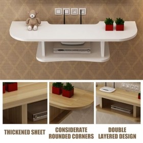 Armoire De Console Multimédia Moderne Meuble TV Flottant Fixé Au Mur sous TV, Armoire Flottante, Meuble De Rangement De Burea