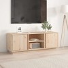 Lechnical Meuble TV moderne, meuble TV pour salon, meuble TV 110 x 35 x 40,5 cm en bois massif de pin x