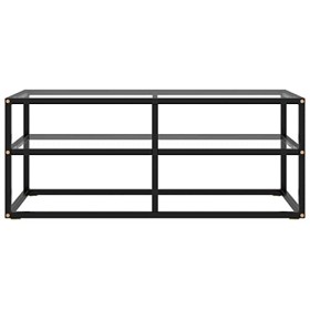 Meuble TV avec Verre trempé Noir 100x40x40 cm - Meuble TV sur Salle de Séjour, Salon et Chambre à Coucher
