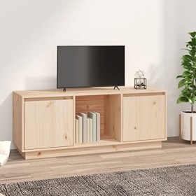 Camerina Meuble TV 110,5x35x44 cm Bois de pin Massif,Meuble TV,Meuble TV Moderne,Meuble de Salon