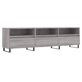 heybb Meuble TV Sonoma Gris 150x30x44,5 cm Bois dingénierie,Meuble TV,Table Basse Salon Meuble TV,Table Basse LED Couleurs