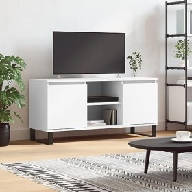 ARKEM Meuble TV Blanc 104x35x50 cm Bois dingénierie,Ensemble Meuble TV,Table TV,Meuble TV