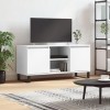 ARKEM Meuble TV Blanc 104x35x50 cm Bois dingénierie,Ensemble Meuble TV,Table TV,Meuble TV