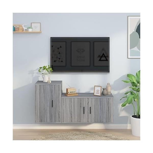 Meuble Tv,Blanc Tv,Comme Espace de Rangement, Meuble Bas Suspendu Ou Debout, Buffet Salon,Meuble TV Suspendu,Support de Télév