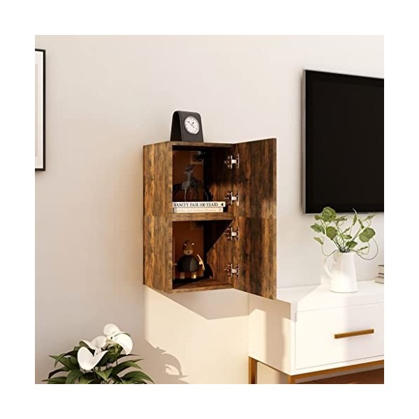 VEEKI Meuble TV, Meuble TV Suspendu, Meuble, Meuble TV avec Rangement，Meuble Industriel, Convient pour Salon ou Chambre, Meub