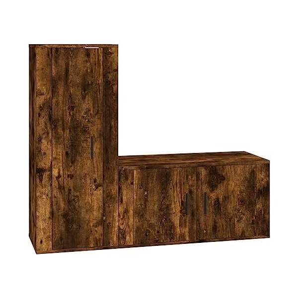 VEEKI Meuble TV, Meuble TV Suspendu, Meuble TV Industriel, Meuble TV Bois, Meuble Chambre, Convient pour Salon ou Chambre, En