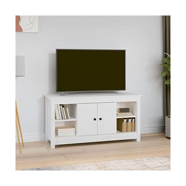 VEEKI Meuble TV, Meuble TV Suspendu, Meuble TV Industriel, Meuble TV Bois, Meuble Chambre, Convient pour Salon ou Chambre, Bl