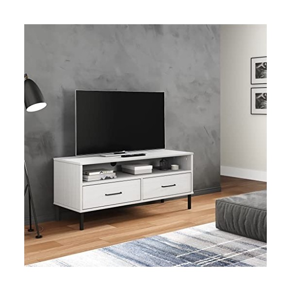 VEEKI Meuble TV, Meuble TV Suspendu, Meuble TV Industriel, Meuble TV Bois, Meuble Chambre, Convient pour Salon ou Chambre, av