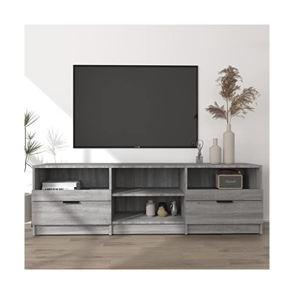 VEEKI Meuble TV, Meuble TV Suspendu, Meuble TV Industriel, Meuble TV Bois, Meuble Chambre, Convient pour Salon ou Chambre, So