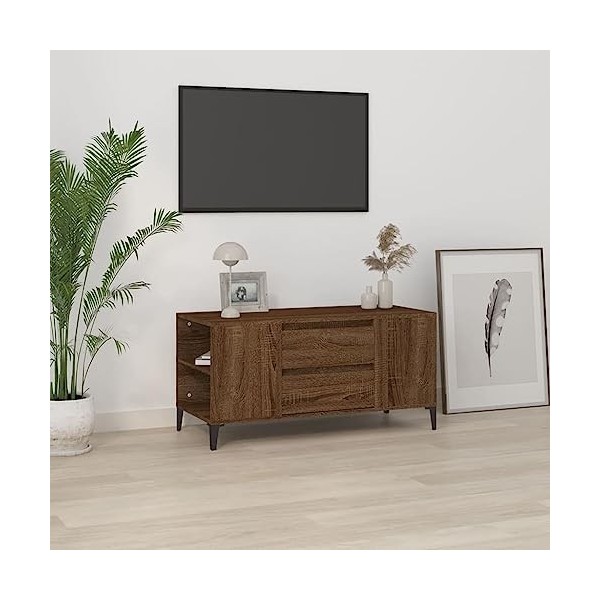 VEEKI Meuble TV, Meuble TV Suspendu, Meuble TV Industriel, Meuble TV Bois, Meuble Chambre, Convient pour Salon ou Chambre, Ch