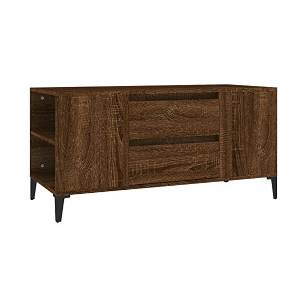 VEEKI Meuble TV, Meuble TV Suspendu, Meuble TV Industriel, Meuble TV Bois, Meuble Chambre, Convient pour Salon ou Chambre, Ch