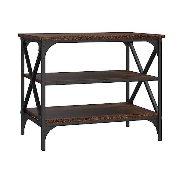 vidaXL Meuble TV avec support central pour salon, console TV, meuble de rangement pour la maison, chêne sonoma