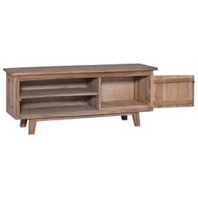 Générique Meuble TV 100x30x40 cm Bois de Teck Solide,16.5 KG,288295, Meubles, Meubles TV