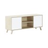 Skraut Home | Meuble TV pour Salon | 57 X 140 X 40 cm | Convient pour TV 32/40/50/55/60" | Modèle Wind 140 | Puccini | 2 Port