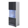 MB Muebles Bonitos | Vitrine Armoire Meuble de Rangement Luke V3 | Largeur 40 x Hauteur 128 x Profundeur 29 cm | Avec LED | M