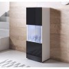 MB Muebles Bonitos | Vitrine Armoire Meuble de Rangement Luke V3 | Largeur 40 x Hauteur 128 x Profundeur 29 cm | Avec LED | M