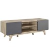 Modway Tread Mi-Century Meuble TV moderne 59 pouces, 59 pouces, gris naturel