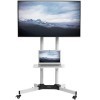 VIVO TV Blanc Mobile Panier pour LCD Conduit écrans Plats à Plasma sont avec Roues adapte 32" à 65" stand-tv03w 