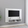 Lechnical Meuble TV, meuble de télévision, buffet multimédia, meuble TV salon, meuble TV à mur blanc brillant 120 x 23,5 x 90