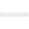 Camerina Meubles TV Suspendus 3 pcs Blanc 60x30x30 cm,Meuble TV,Meuble TV Moderne,Meuble de Salon