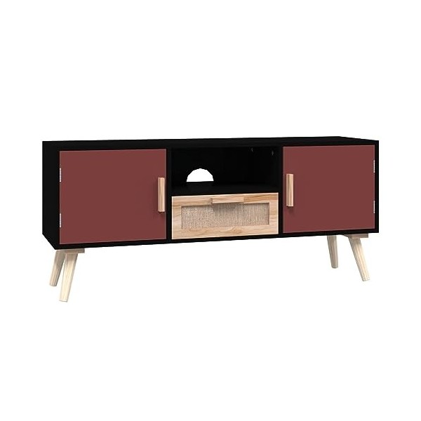 SKM Meuble TV avec Portes 105x30x45 cm Bois dingénierie, Weight:16.35 kg,352164
