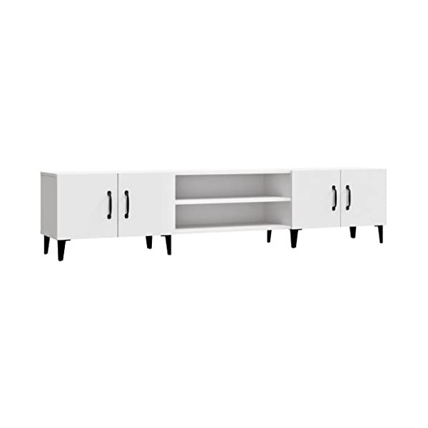 Meuble TV,Étagère TV Flottante, Support de Télévision Flottant Fixé au Mur Centre de Console Multimédia de Divertissement Gra