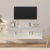 VEEKI Meuble TV, Meuble TV Suspendu, Meuble TV Industriel, Meuble TV Bois, Meuble Chambre, Convient pour Salon ou Chambre, En