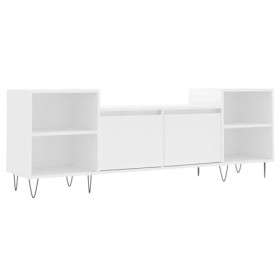Camerina Meuble TV Blanc 160x35x55 cm Bois dingénierie,Meuble TV,Table TV,Ensemble Meuble TV
