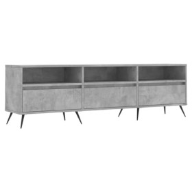 Camerina Meuble TV Gris béton 150x30x44,5 cm Bois dingénierie,Meuble TV,Table Basse Salon Meuble TV,Table Basse Couleurs