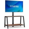 FITUEYES Meuble TV Industriel avec Support TV 2 Etagères pour Ecran de 23 à 55 Pouces Hauteur Réglable sur 6 Niveaux VESA Max