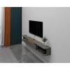 Pmnianhua Meuble TV bas suspendu - Meuble TV flottant fixé au mur - Pour divertissement, console de médias - Grande armoire d