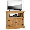 IDIMEX Meuble TV Salsa Banc télévision de 85 cm en Bois Style Mexicain avec 2 Portes et 1 Niche, en pin Massif Finition teint