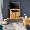 IDIMEX Meuble TV Salsa Banc télévision de 85 cm en Bois Style Mexicain avec 2 Portes et 1 Niche, en pin Massif Finition teint