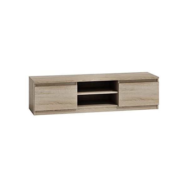 Meuble TV Moderne pour Salon 140 cm | Noir