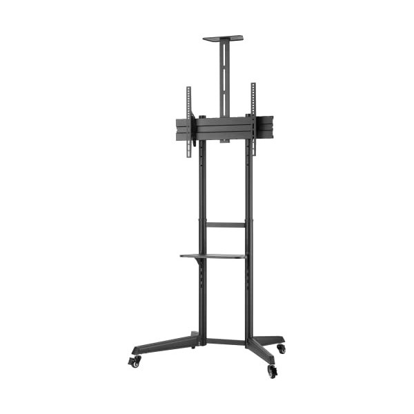 goobay 59508 Support TV Mobile avec roulettes pour et moniteurs Entre 37" 70" 94-180 cm / inclinable réglable en Hauteur Pl