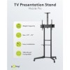goobay 59508 Support TV Mobile avec roulettes pour et moniteurs Entre 37" 70" 94-180 cm / inclinable réglable en Hauteur Pl