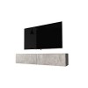Selsey Kane - Meuble TV à Suspendre/Banc TV 140 cm, béton, sans LED 