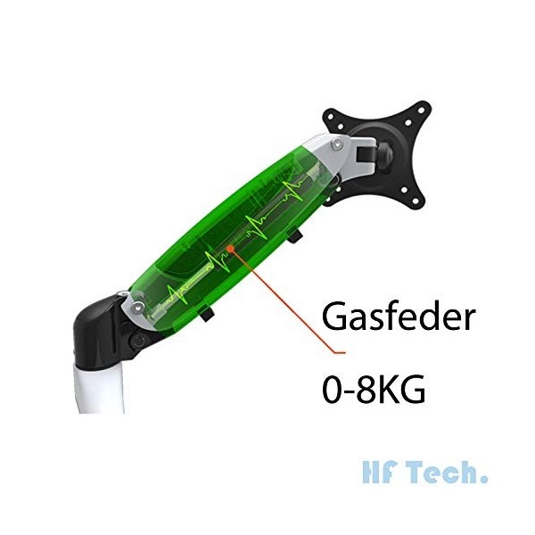 HFTEK® GM124W Blanc Dual Support Moniteur Mural Fixation Support pour Deux écrans TV Television