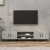 Keyur Meuble TV, Banc TV Buffet Bas Support de Télévision Meuble Télé Meuble TV Gris béton 180x31,5x40 cm Bois dingénierie