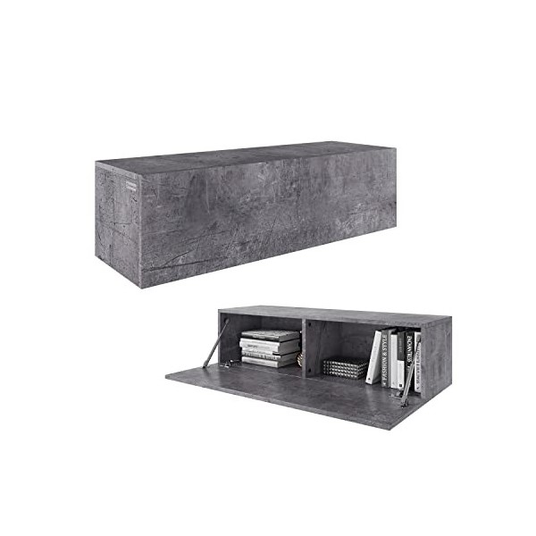 PLATAN ROOM 105-140-160-210-280 Meuble TV bas en chêne blanc mat à suspendre ou à poser chêne blanc, 160 x 30 x 32