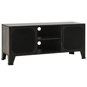 ZEYUAN Meuble TV Gris 105x36x47 cm Métal et MDF,Meuble TV,Meuble TV Moderne,Meuble de Salon