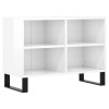 vidaXL Meuble TV Blanc Brillant 69,5 x 30 x 50 cm Bois dingénierie
