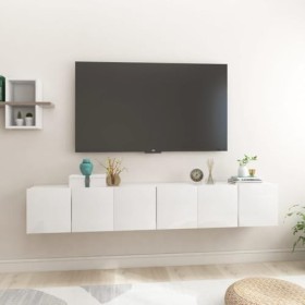VEEKI Meuble TV, Meuble TV Suspendu, Meuble, Meuble TV avec Rangement，Meuble Industriel, Convient pour Salon ou Chambre, Meub