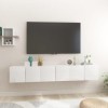 VEEKI Meuble TV, Meuble TV Suspendu, Meuble, Meuble TV avec Rangement，Meuble Industriel, Convient pour Salon ou Chambre, Meub