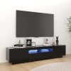 Générique Meuble TV avec lumières LED Noir 180x35x40 cm, 37 kg, 3081898, Meubles, Meubles TV