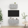 VEEKI Meuble TV, Meuble TV Suspendu, Meuble, Meuble TV avec Rangement，Meuble Industriel, Convient pour Salon ou Chambre, Ense