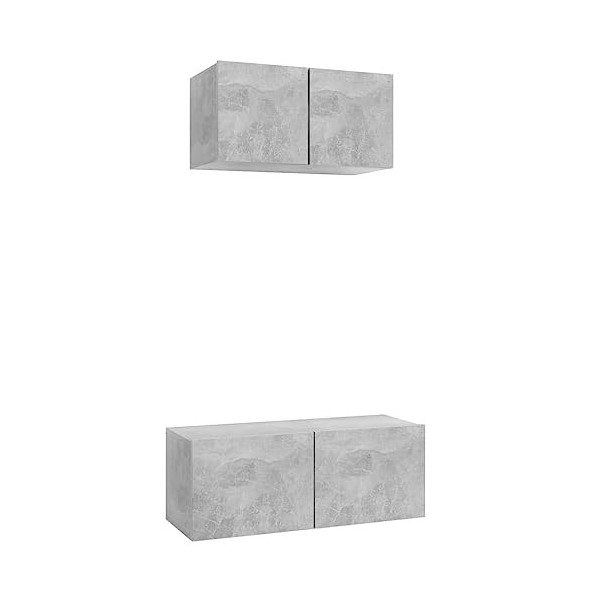 VEEKI Meuble TV, Meuble TV Suspendu, Meuble, Meuble TV avec Rangement，Meuble Industriel, Convient pour Salon ou Chambre, Ense