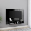 VEEKI Meuble TV, Meuble TV Suspendu, Meuble TV Blanc, Meuble TV Industriel, Meubles de Salon, Salon, Chambre, Cadre en Acier,