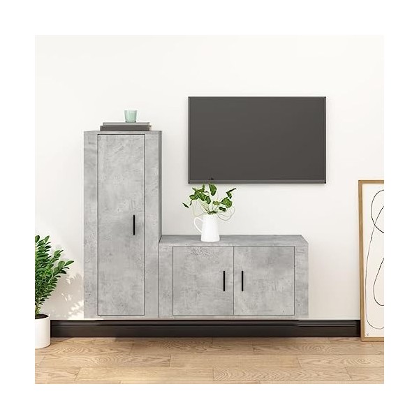 VEEKI Meuble TV, Meuble TV Suspendu, Meuble TV Industriel, Meuble TV Bois, Meuble Chambre, Convient pour Salon ou Chambre, En